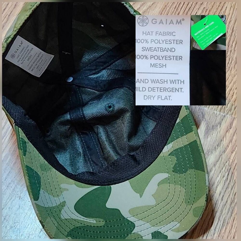 🩵NWT Gaiam Green Classic Camouflage Fitness Hat One Size - Picture 13 of 15
